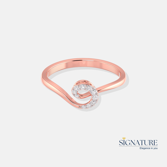 Spiral Lovely Rose Gold Ring