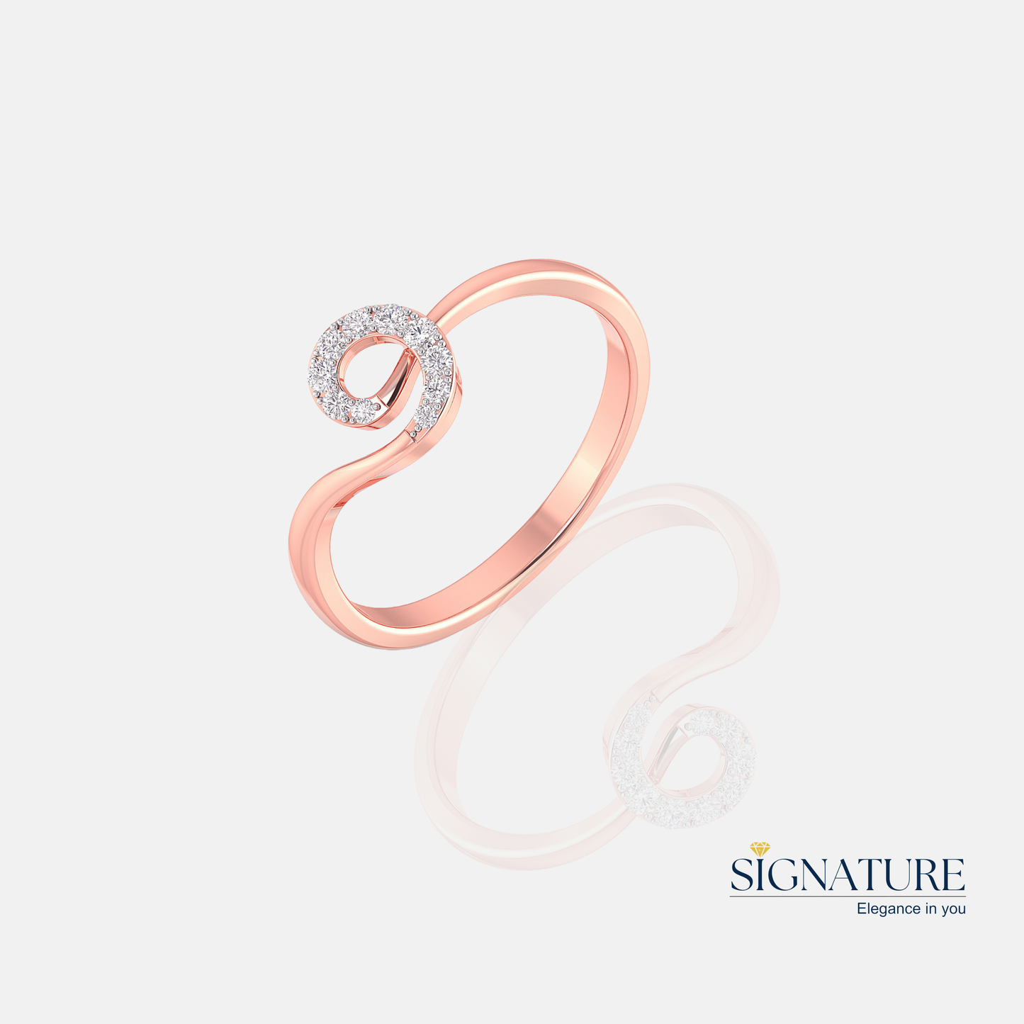 Spiral Lovely Rose Gold Ring