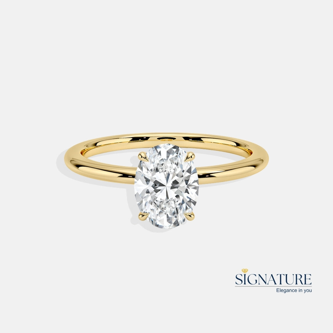 Petite Oval Solitaire ring