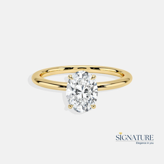 Petite Oval Solitaire ring