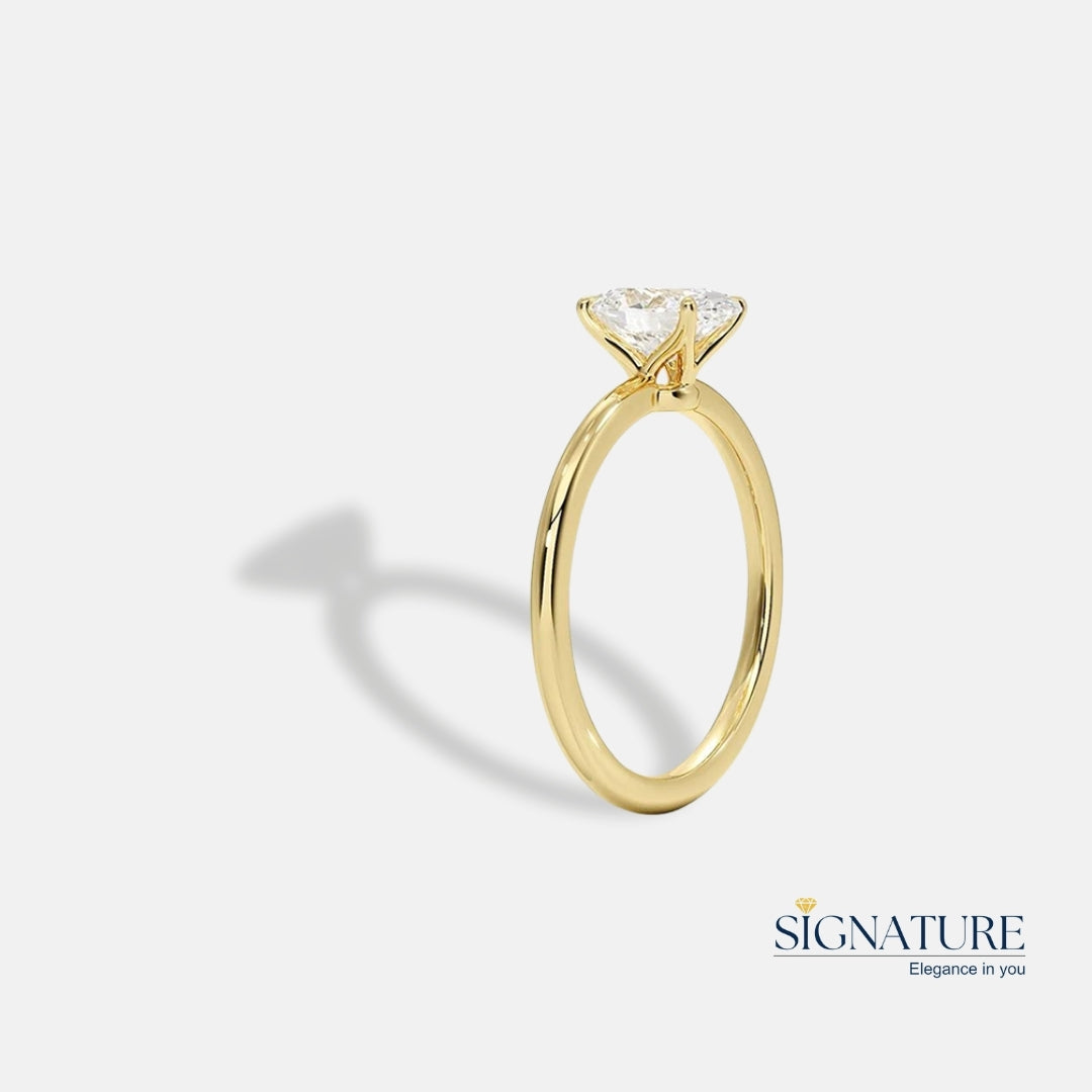 Petite Oval Solitaire ring