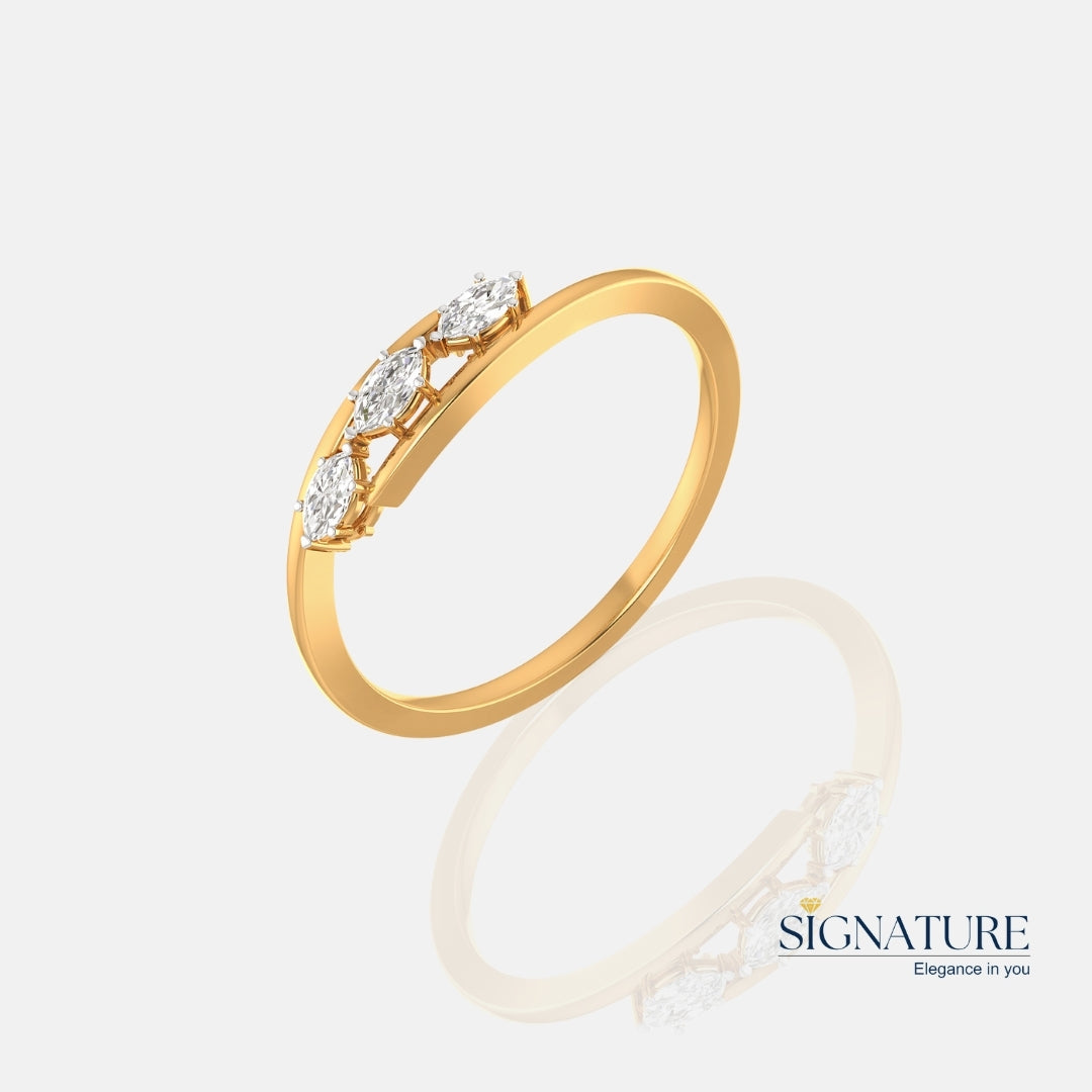 Parallel Marquise Sleek Diamond Ring