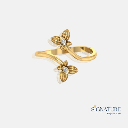 Butterfly Elegance Gold Ring