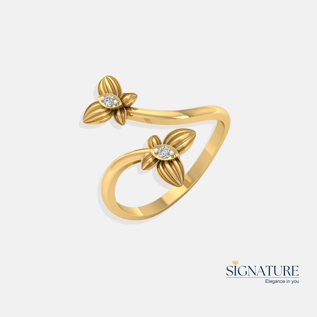 Butterfly Elegance Gold Ring