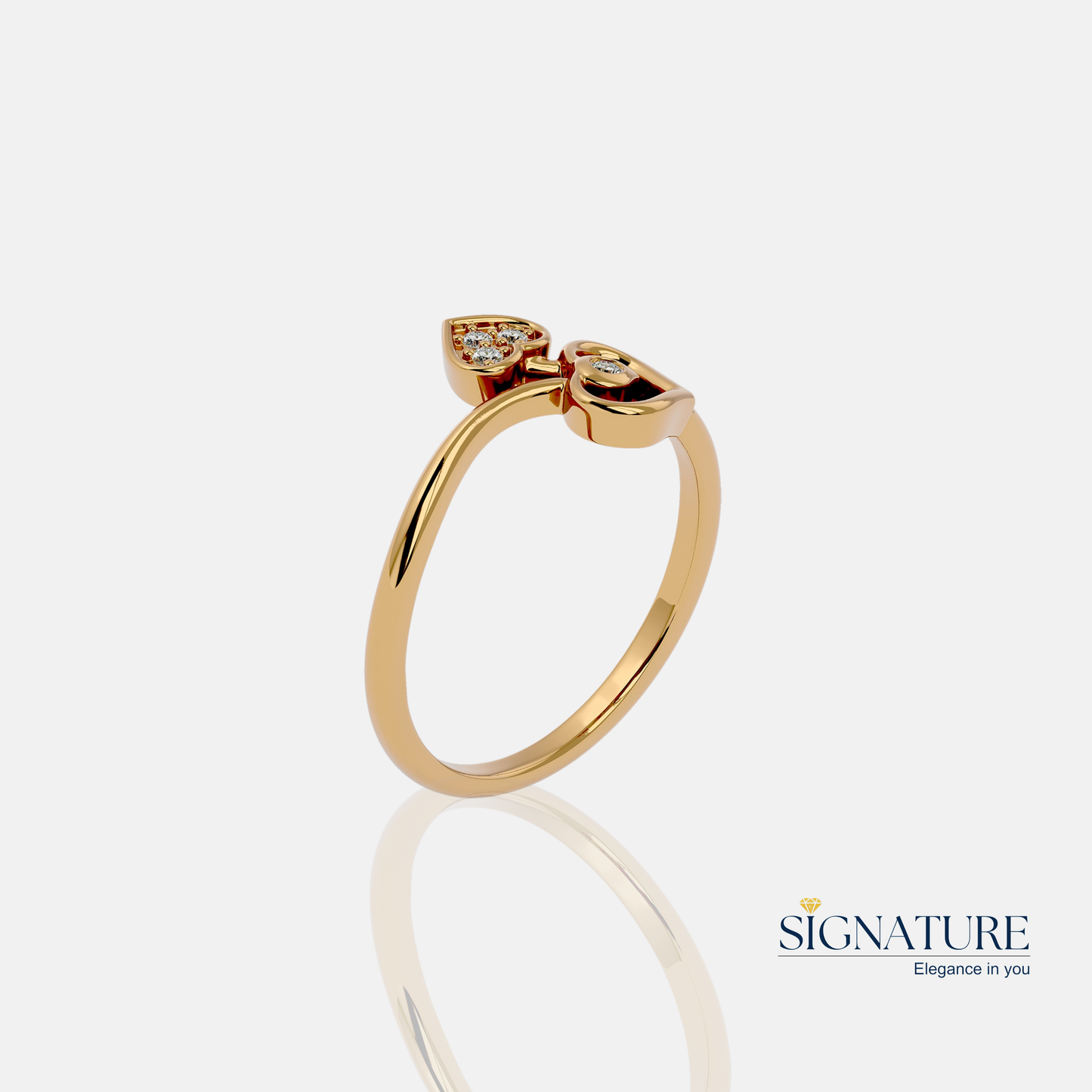 Adorable Petal Gold Ring