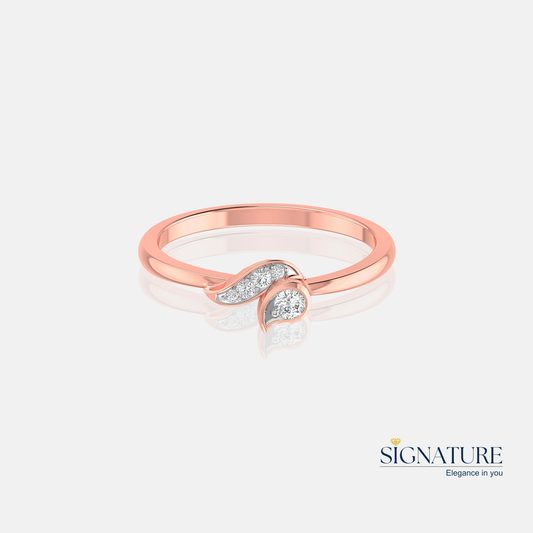 Flourishing Sleek Rose Gold Ring