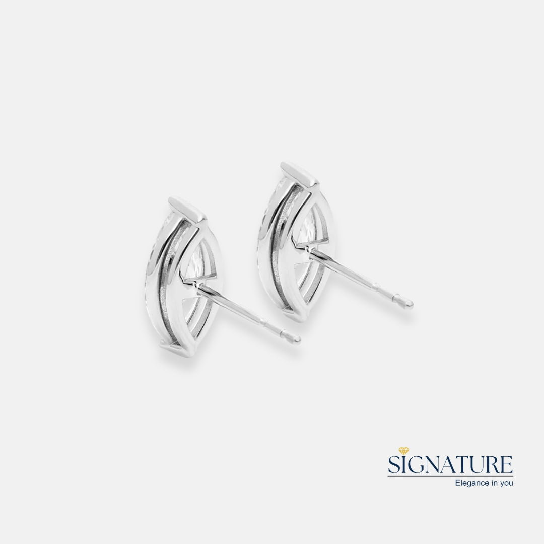 Sleek Marquise Stud Earrings