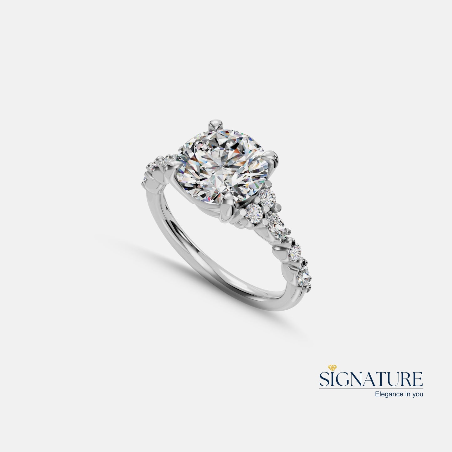 Signature Brilliant Cluster Diamond Ring